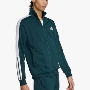 Adidas Teal and White Colorblock Track Jacket NWOT